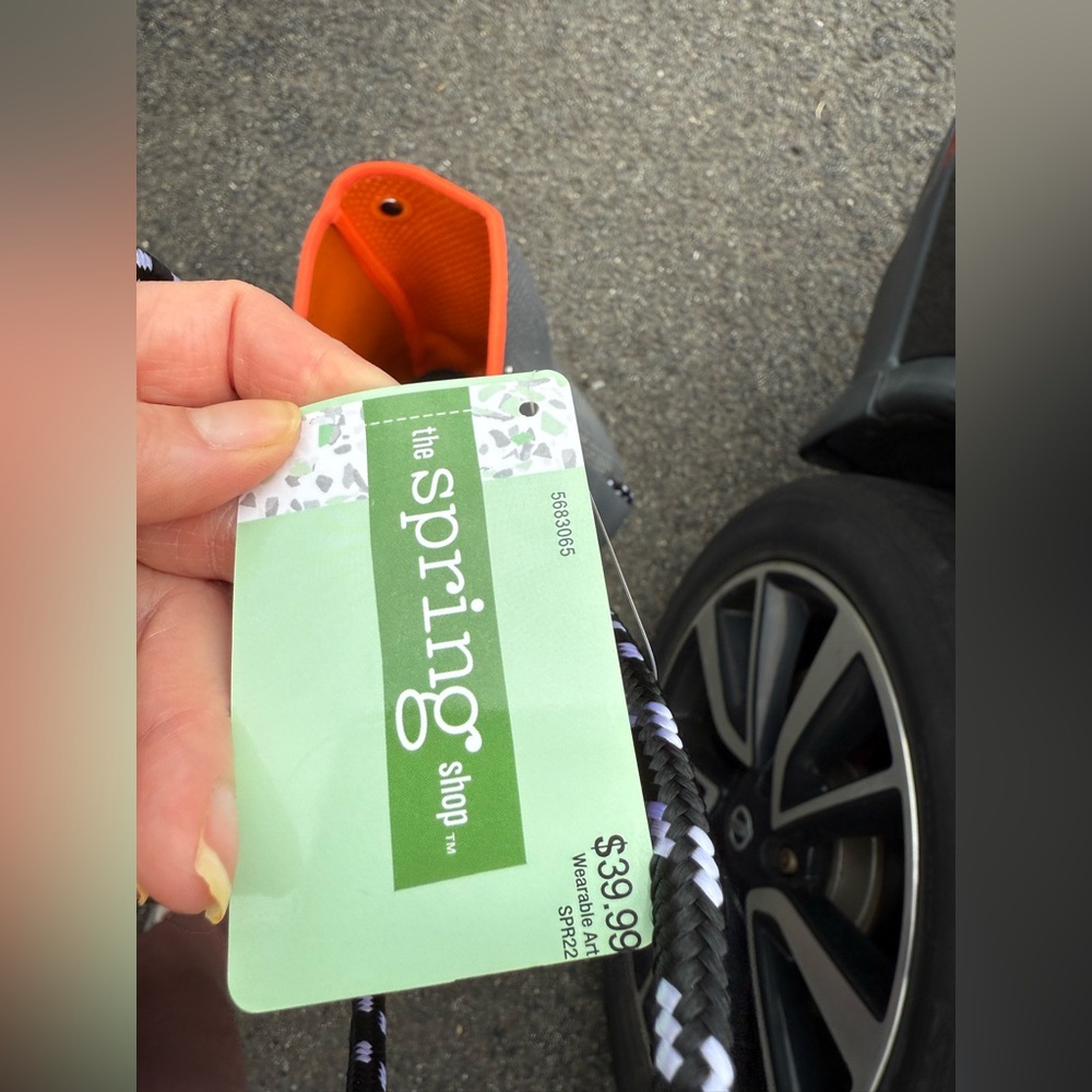 Neoprene Gray and Orange Tote Bag - Picture 3 of 5